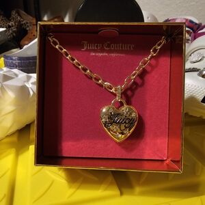 Gold-Tone Crystal Heart Locket Pendant Necklace
